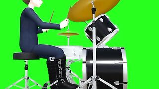 Animation of playing drums
