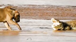 Lion vs alligator