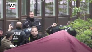 Police break up pro-Palestinian student protest in Berlin as demonstrations spread across Europe.