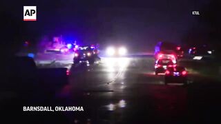 Tornado causes extensive damage to small Oklahoma town of Barnsdall.