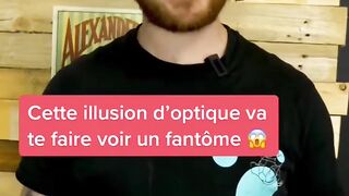 Cette illusion d'optique va te faire voir un fantôme ????.