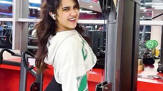 Beautiful girl in gym.