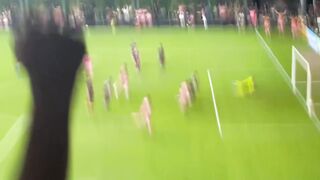 Messi attacked by a fan on the field