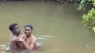 African, back of the scene. Love movie