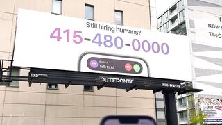 This AI billboard in downtown San Francisco right now.