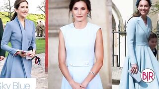 Kate Middleton, Queen Letizia and Queen Marry Showcasing their fashion in Every Colour of Outfit