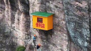 A convenience store on a cliff, do you dare to go up?