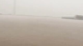 Destruction after rain in jeddah
