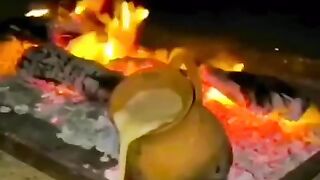 Tea and hot Fire in Cold season