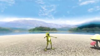 Crazy Frog Dance Meme. Frog Dance as Patila Dance Cartoon .