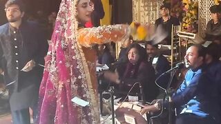 Happy bride on her mehndi