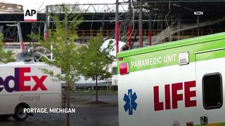 Tornadoes damage homes, FedEx facility in southwest Michigan.