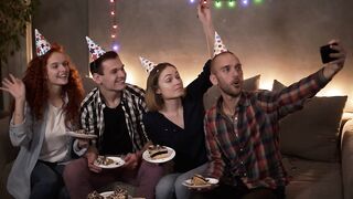 Moments of Joy: Happy Family Celebrates and Takes a Selfie