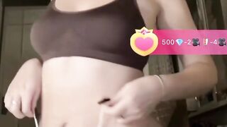 ????Russian Gorgeous and Cute  Girl with white under pant in live bigo