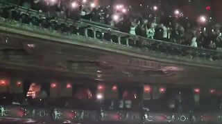 Watching the theater balcony flexing under load “as designed”