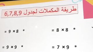 طريقة تعلم عملية الضرب