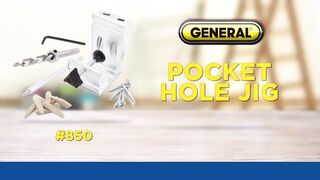 General Tools Woodworking Pocket Hole Jig Kit - All-In-One Aluminum Pocket System with Carrying Case