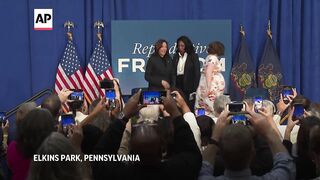 Kamala Harris talks abortion rights during Pennsylvania rally.