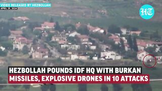 Israeli Soldier Killed As Hezbollah Pounds Army HQ With Burkan Missiles, Drones; IDF Fumes _ Watch.