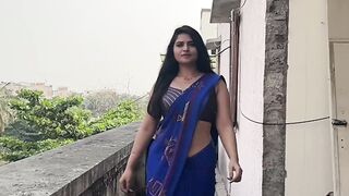 Rupa short video in blue saree