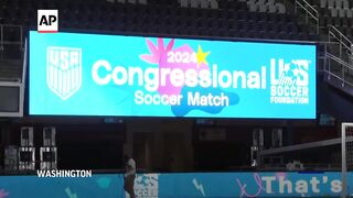 Democrats vs Republicans soccer match raises money for youth programs.