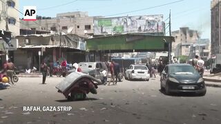 Palestinians collect belongings and leave Rafah in southern Gaza to find safety.