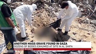 Another mass grave found in Gaza_ Dozens of bodies exhumed at site in al-Shifa.