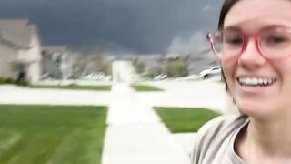 Incredible Footage Captures Terrifyingly Close Encounter with a Tornado in Omaha, Nebraska