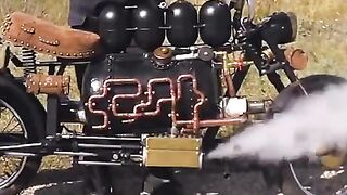 Steam powered motorcycle engine