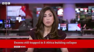 Dozens still trapped in South Africa building collapse | BBC News