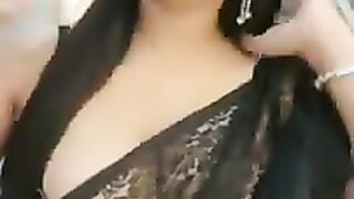 black_net_saree_outlook_tutorial_#tango_#bigolive_@LiveVideoTutorial(240p).