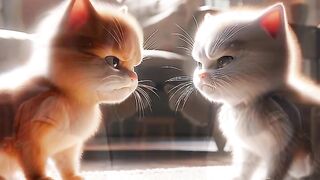 Endless Fight of Cat Couple ???????? #cat #cute #aicat.
