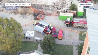 WATCH | Bird's eye view: Drone footage of the building collapse in George