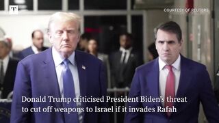 Donald Trump slams Biden's "disgraceful" threat to Israel