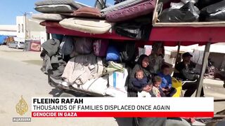 Palestinian family endures third displacement of Gaza war, faces dire shortages