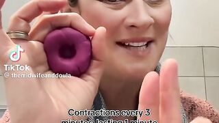 What happens during labour when giving birth?