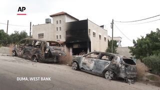 West Bank villagers helpless after Israeli settlers attack with fire and bullets.
