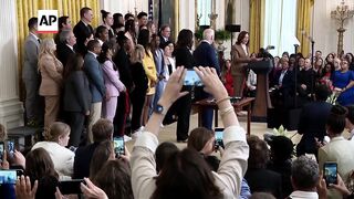 Biden, Harris congratulate WNBA champions Las Vegas Aces.