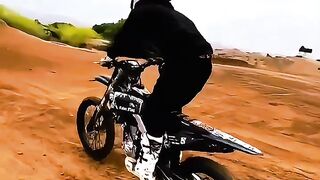 The camera follows from behind