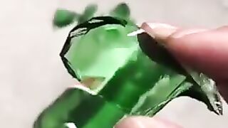 Artist uses any glass bottle to make impressive luxury jewelry..