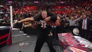 Brock Lesnar attacks CM Punk