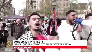 Eurovision protests_ Israeli group advance to final set for Friday.
