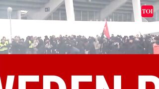Pro-Palestine Mayhem In Sweden: Stone Pelting Mob Storms Into Music Contest As Protests Turn Ugly