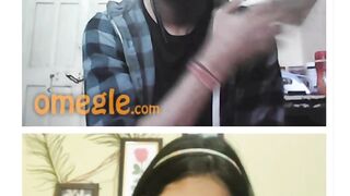 A lady funny video chat with a boy