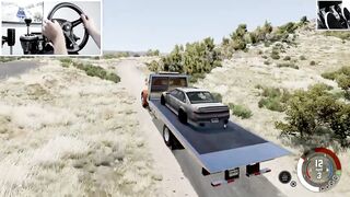 Realistic Drifting in BeamNg.Drive (Car Overheats on Track Day) - Steering Wheel gameplay