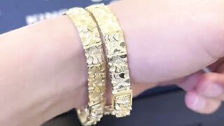 Real Gold Nugget Bracelets (ID Plate Optional)