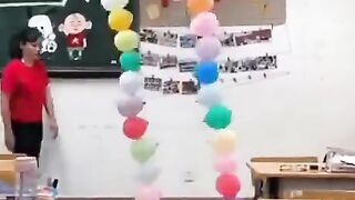 Balloons glued together