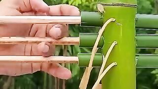 Bamboo creation with 3 arrow #bamboom#slingshots#DIY