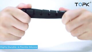 Topk Silicone Usb Cable Adhesive Desktop Wire Organizer Charging Cord Clamp Winder Management Clips ( For Mouse Headphone Wire )