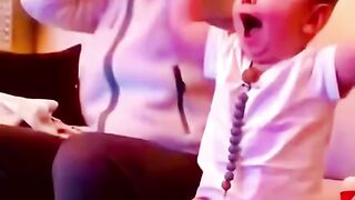 Funny Kid and Father